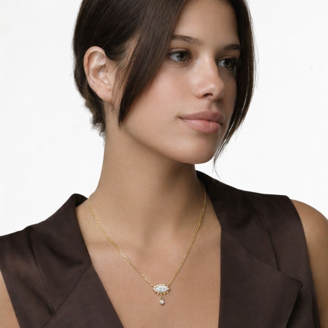 Collier oeil plaqué or 18K Lucky You Bellaime 4