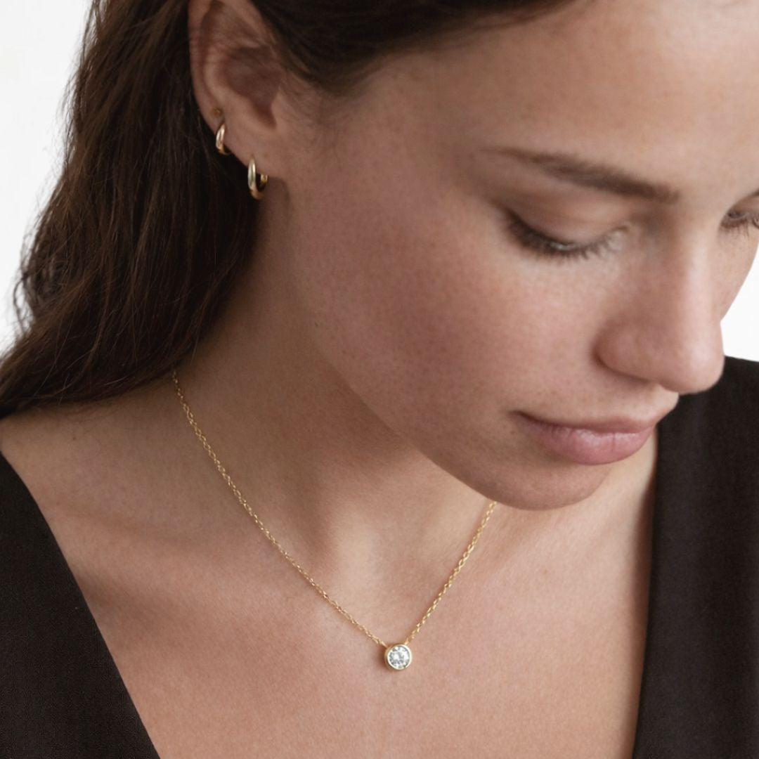 Collier plaqué or 18K zirconium Alice Bellaime 4