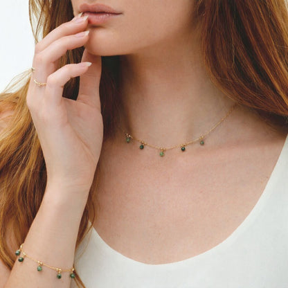 Collier rubis zoisite plaqué or 18K Honora Bellaime 2