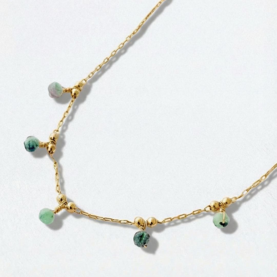 Collier rubis zoisite plaqué or 18K Honora Bellaime 3