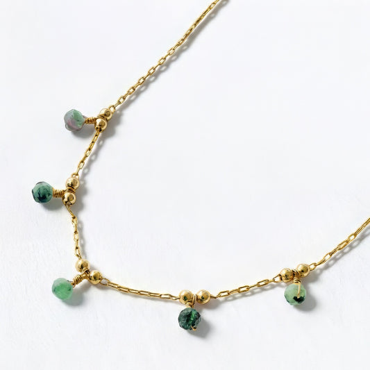 Collier rubis zoisite plaqué or 18K Honora Bellaime 3