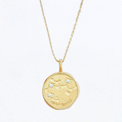 Collier Capricorne - Signe Astro - Constellation - Plaqué Or 18K Zirconium