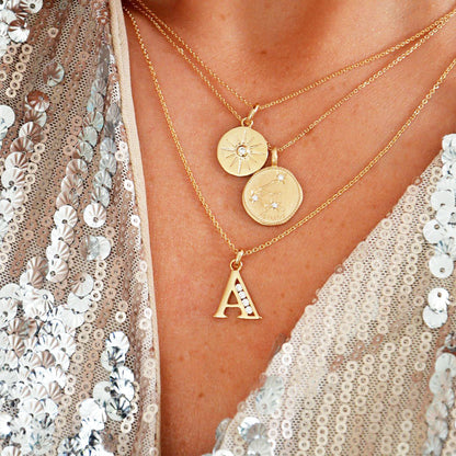 Collier Balance - Signe Astro - Constellation - Plaqué Or 18K Zirconium