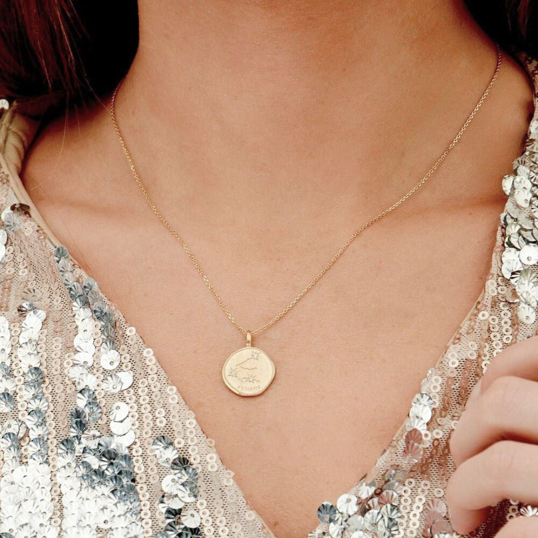 Collier Sagittaire - Signe Astro - Constellation - Plaqué Or 18K Zirconium