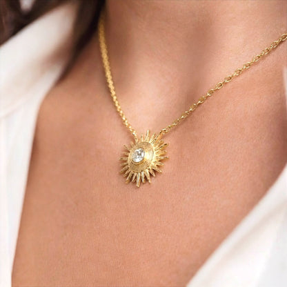 Collier soleil plaqué or 18K Sunlight Bellaime 3