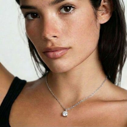 Collier solitaire argent 925 Bellaime 2