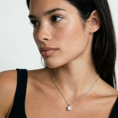 Collier solitaire argent 925 Bellaime 3