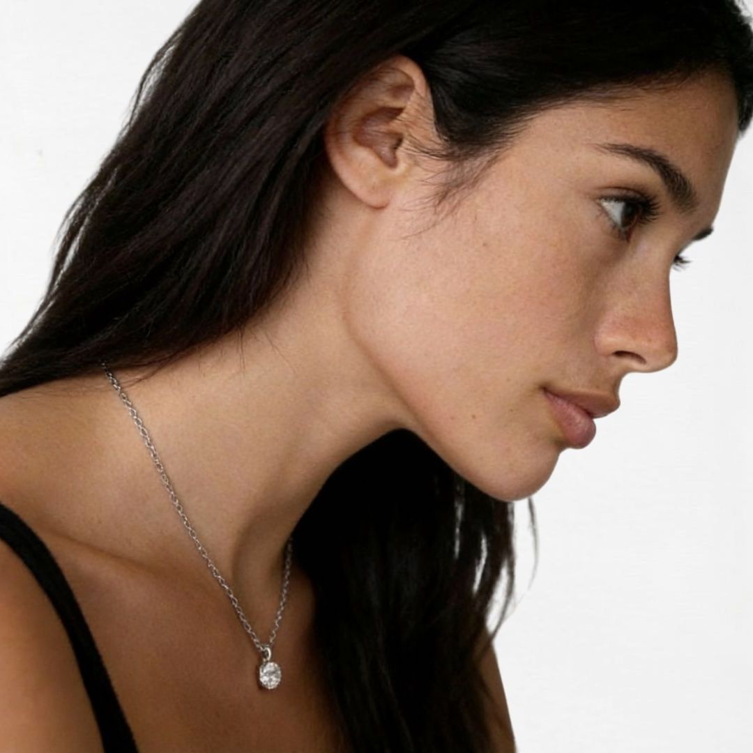 Collier solitaire argent 925 Bellaime 4