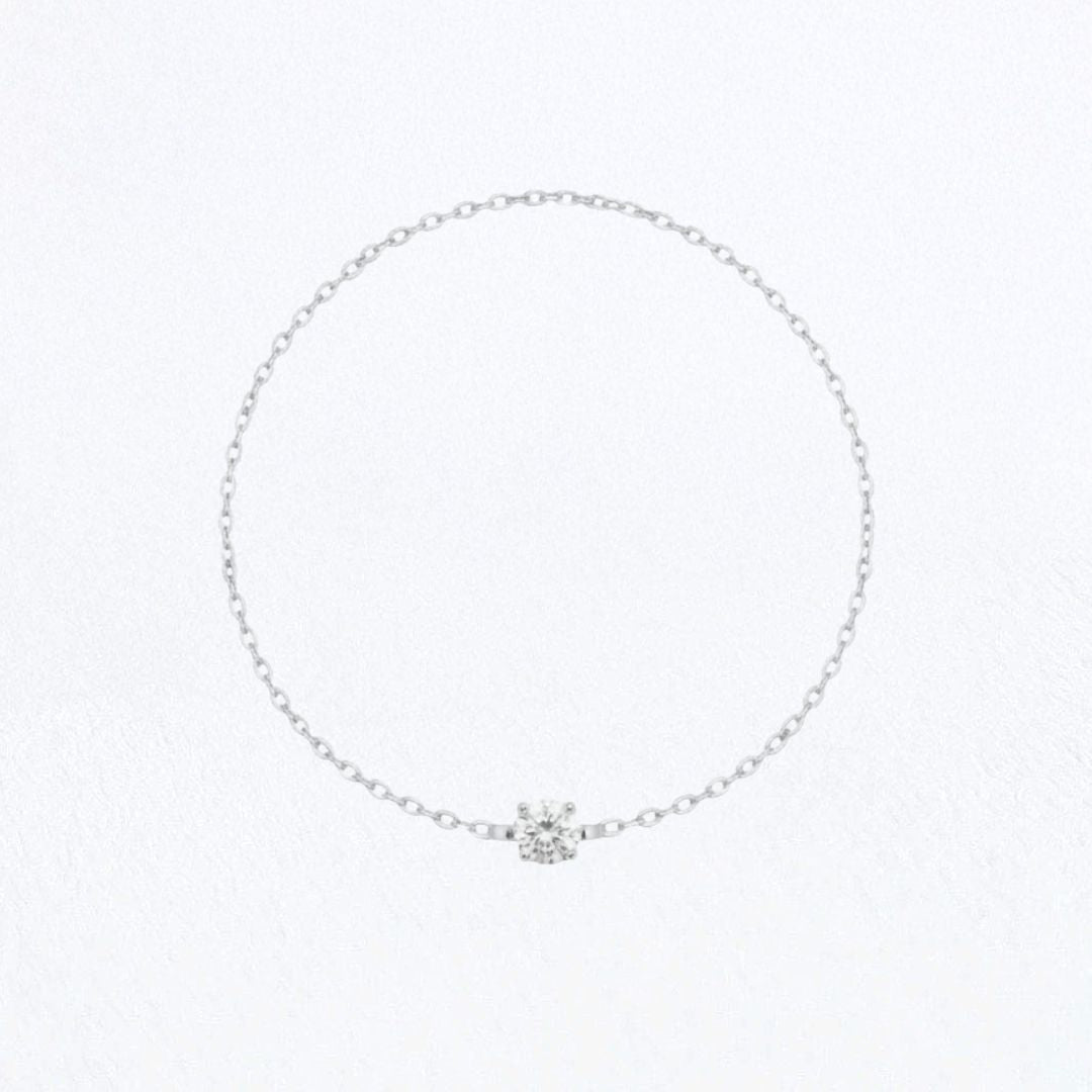 Collier solitaire argent 925 Bellaime 5