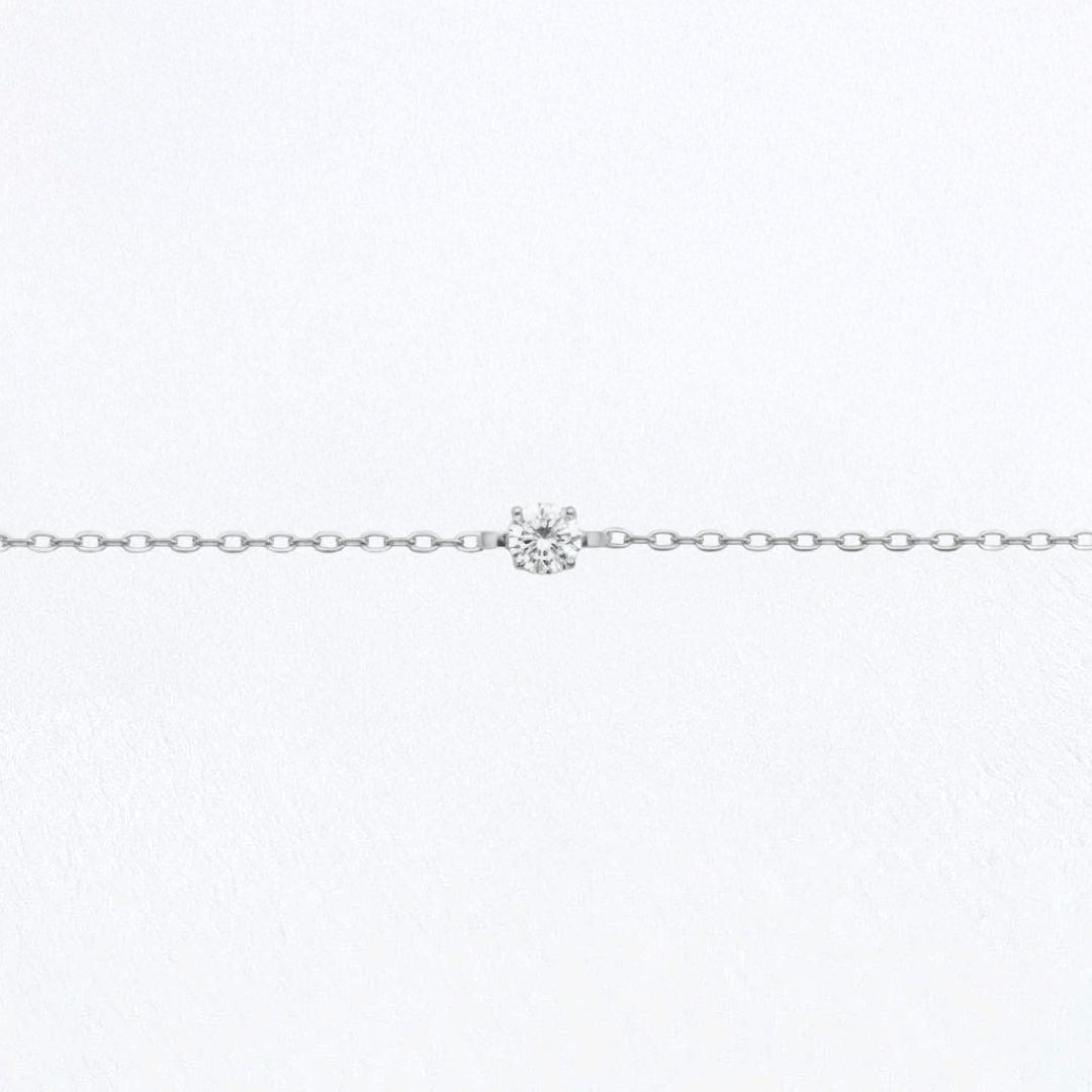 Collier solitaire argent 925 Bellaime 6