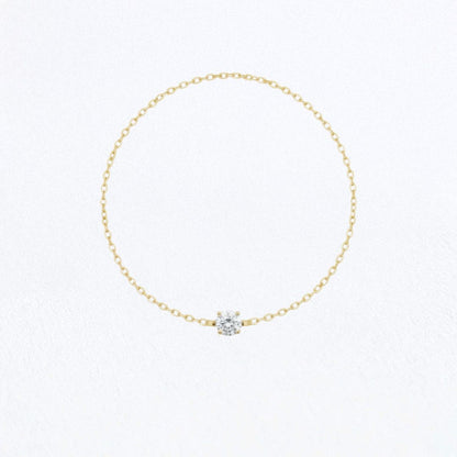 Collier solitaire plaqué or 18K Bellaime 5