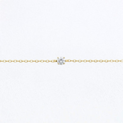 Collier solitaire plaqué or 18K Bellaime 6