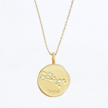 Collier Cancer - Constellation - Plaqué Or 18K Zirconium