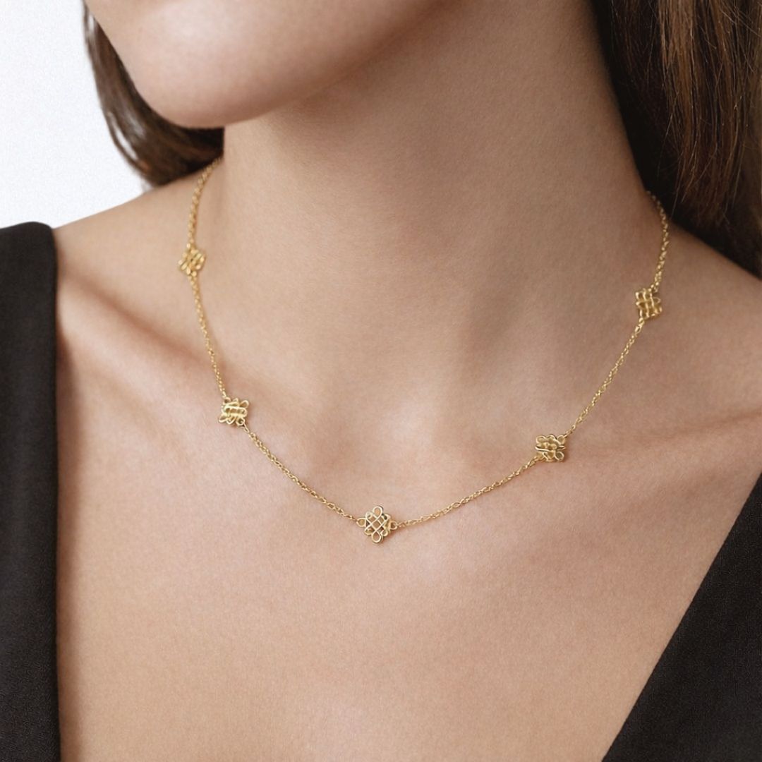 Collier trefle plaqué or 18K Iconic Clover Bellaime 3