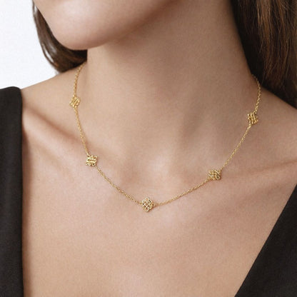 Collier trefle plaqué or 18K Iconic Clover Bellaime 3