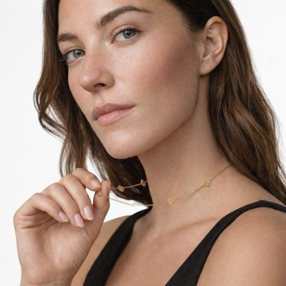 Collier trefle plaqué or 18K Iconic Clover Bellaime 4