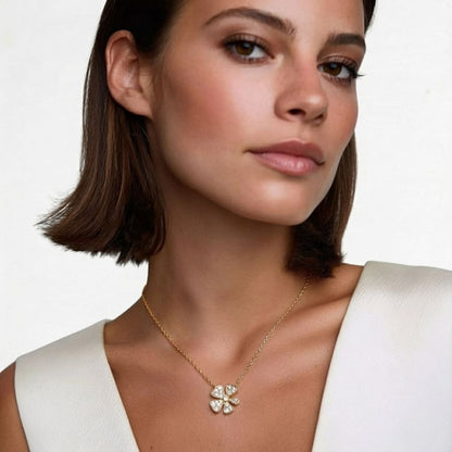 Collier trefle plaqué or 18K Bellaime 2