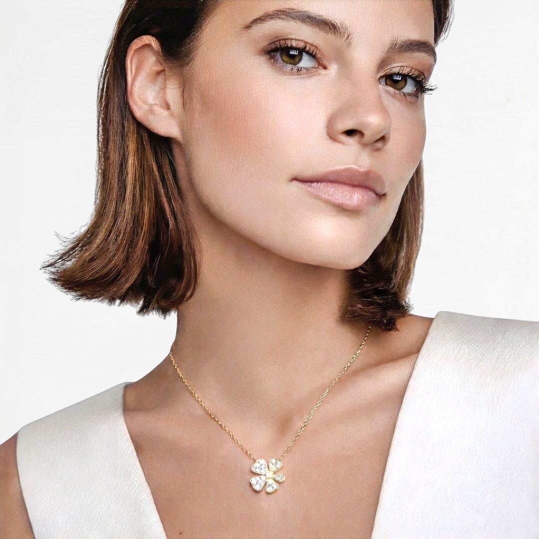 Collier trefle plaqué or 18K Bellaime 2