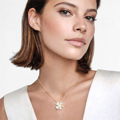 Collier trefle plaqué or 18K Bellaime 2