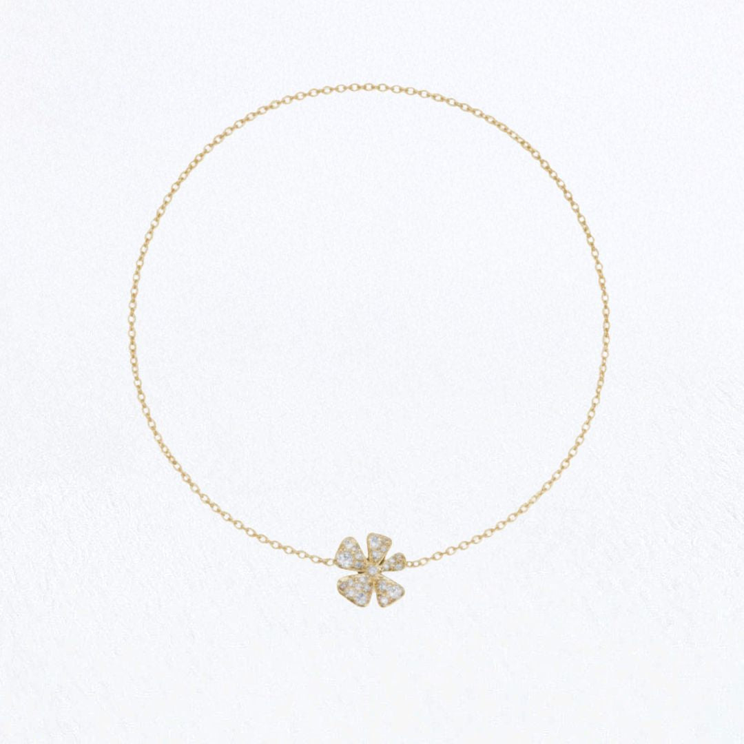 Collier trefle plaqué or 18K Bellaime 5