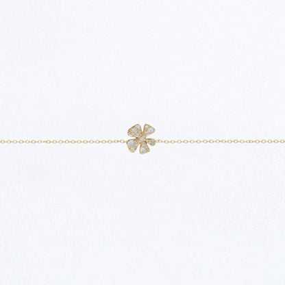 Collier trefle plaqué or 18K Bellaime 6