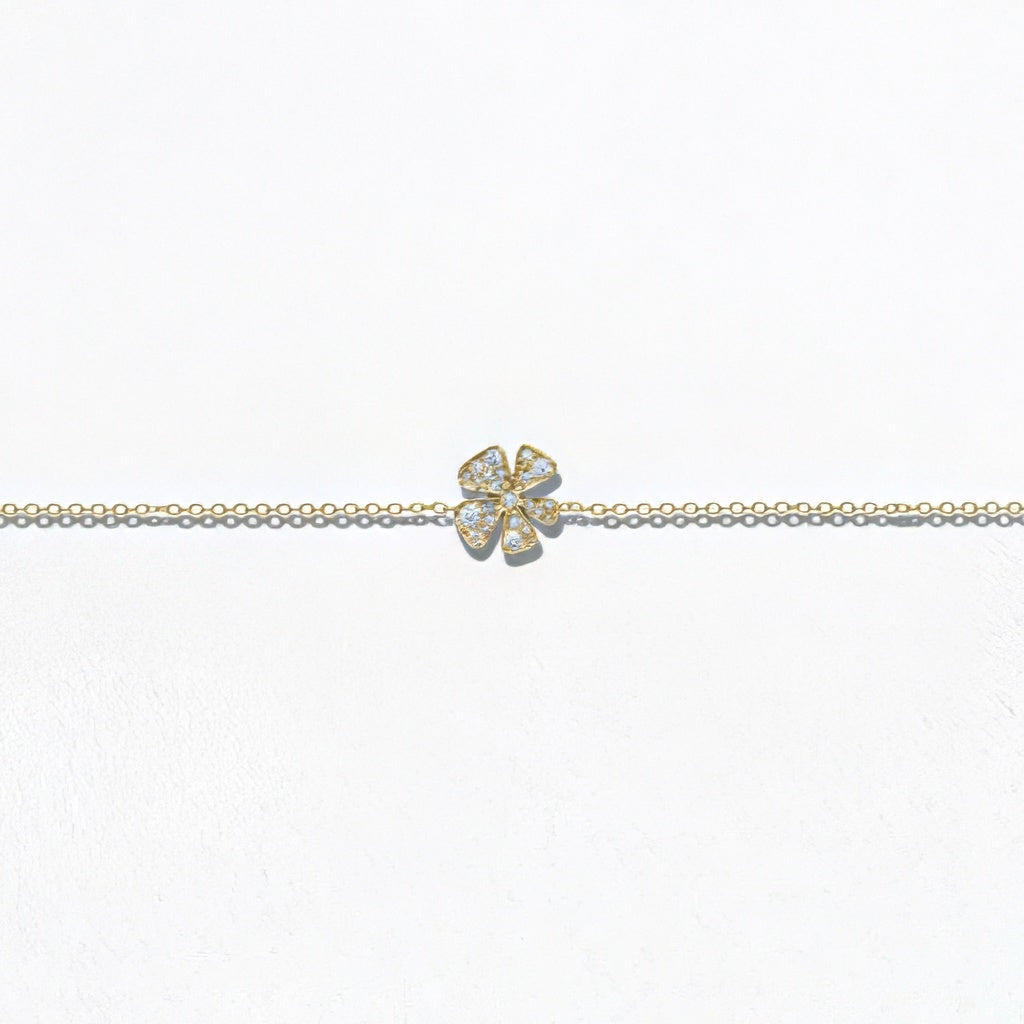 Collier trefle plaqué or 18K Bellaime 6