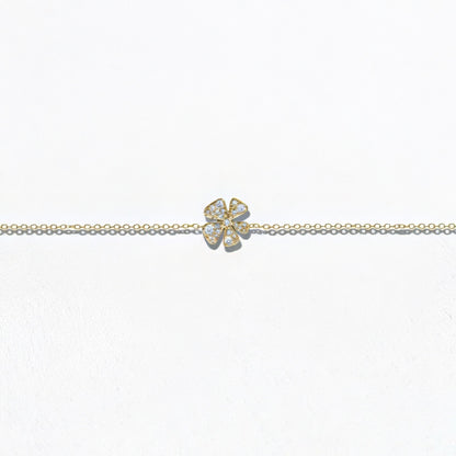 Collier trefle plaqué or 18K Bellaime 6