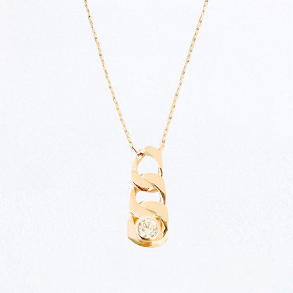 Collier femme plaqué or 18K zirconium Unchained Bellaime 3
