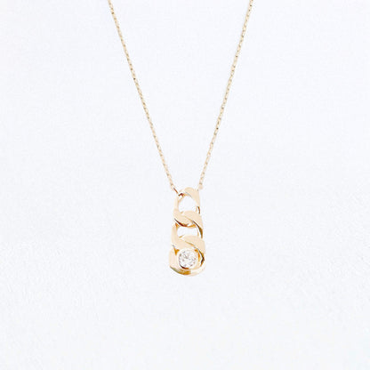 Collier femme plaqué or 18K zirconium Unchained Bellaime