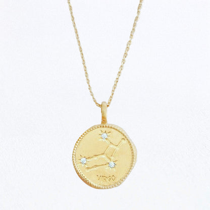 Collier Capricorne - Signe Astro - Constellation - Plaqué Or 18K Zirconium