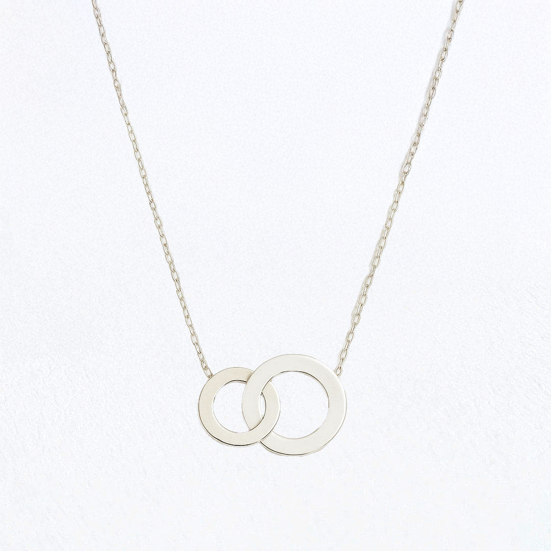Collier anneaux entrelacés argent 925 You and Me Bellaime