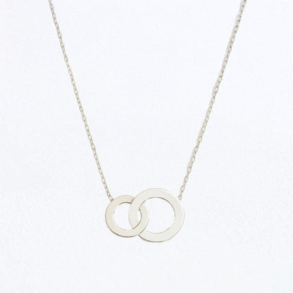 Collier anneaux entrelacés argent 925 You and Me Bellaime