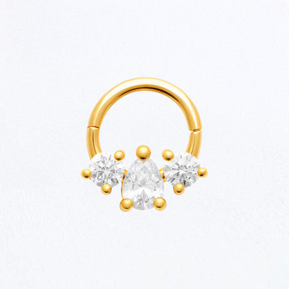 Earcuff plaqué or Ambre