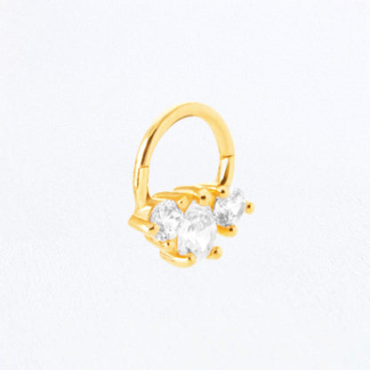Earcuff plaqué or Ambre 3