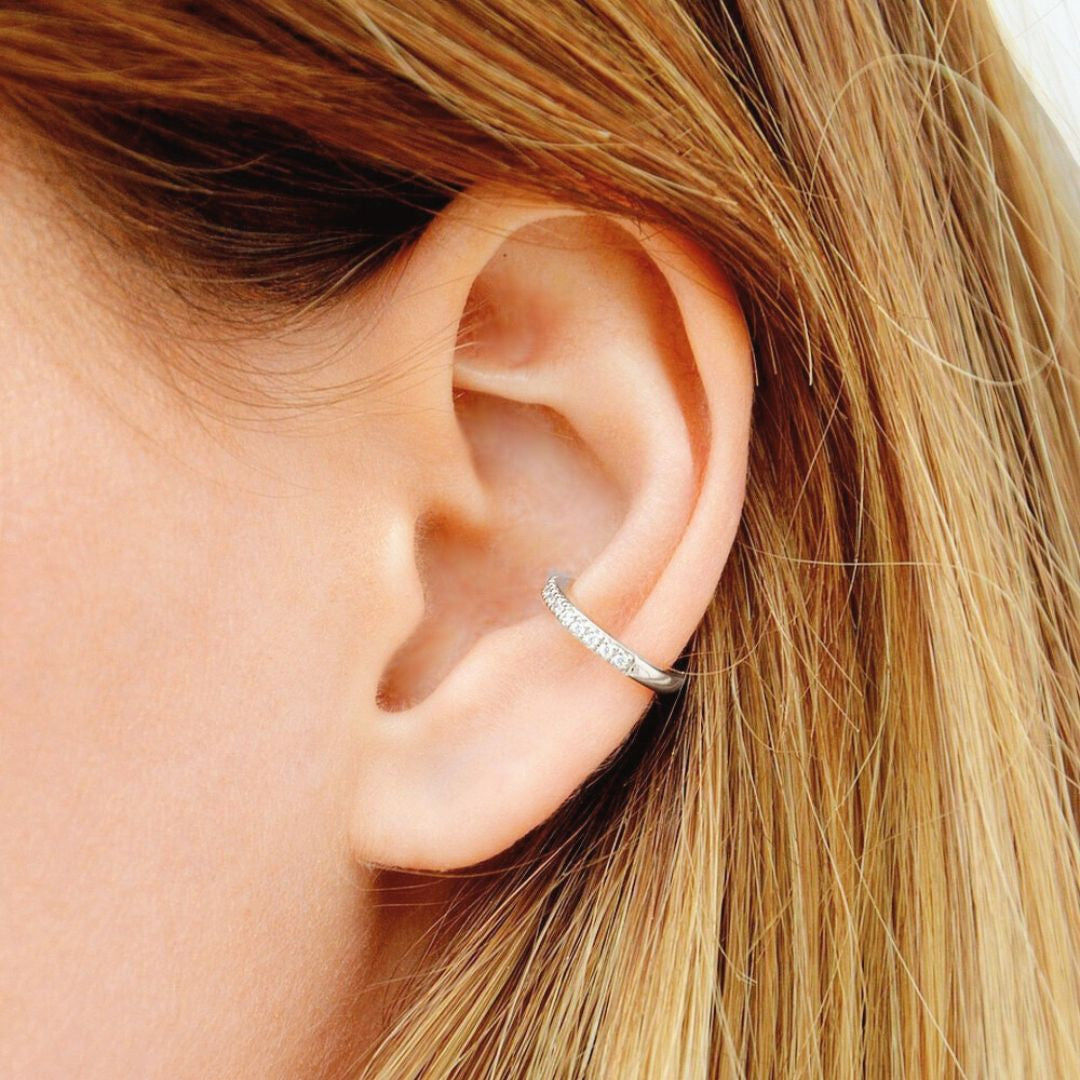 Earcuff argent 925 zirconium All In Bellaime 2