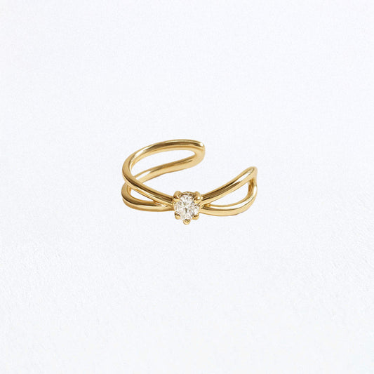 Earcuff Arye - Plaqué Or 18K et Zirconium