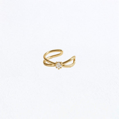 Earcuff plaqué or 18K zirconium Arye Bellaime