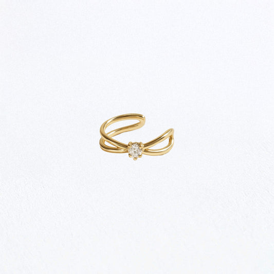 Earcuff plaqué or 18K zirconium Arye Bellaime
