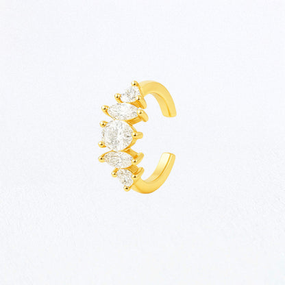 Earcuff Chloé - Plaqué Or 18K et Zirconium - 1 cm