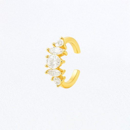 Earcuff Chloé - Plaqué Or 18K et Zirconium - 1 cm