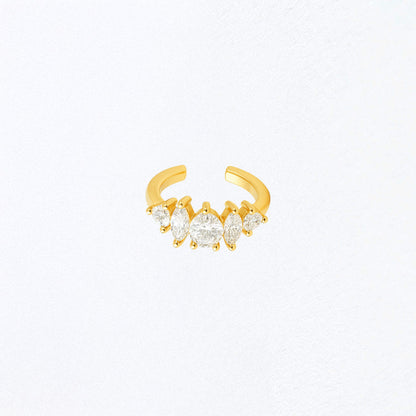 Earcuff plaqué or 18K zirconium 1 cm Chloe Bellaime 3