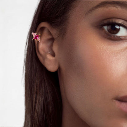 Earcuff rose plaqué or Juliette 2