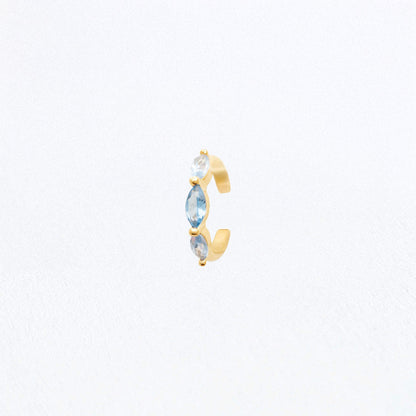 Earcuff plaqué or 18K zirconium 1 cm Daniela Bellaime