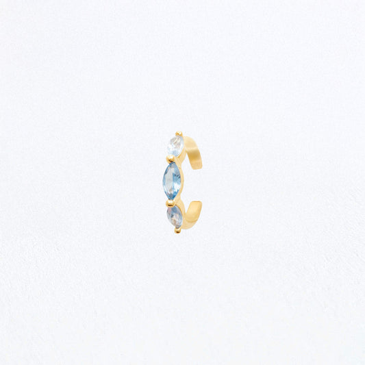 Earcuff plaqué or 18K zirconium 1 cm Daniela Bellaime