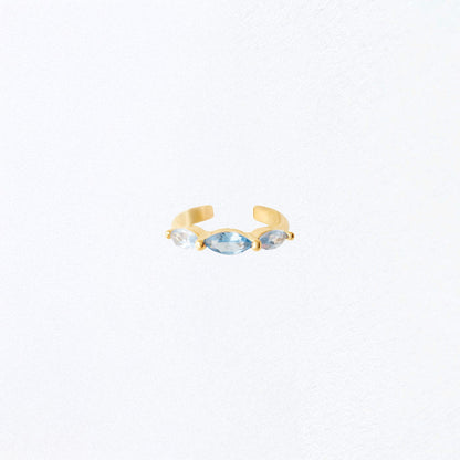 Earcuff plaqué or 18K zirconium 1 cm Daniela Bellaime 3