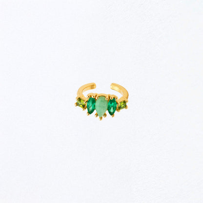 Earcuff plaqué or 18K zirconium 1 cm Gabriela Bellaime 3