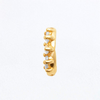 Earcuff plaqué or Jade 4