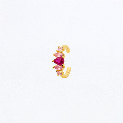 Earcuff plaqué or 18K zirconium 1 cm Juliette Bellaime