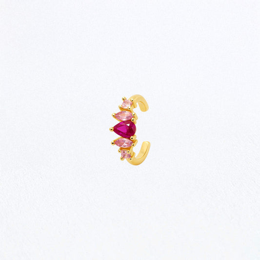 Earcuff plaqué or 18K zirconium 1 cm Juliette Bellaime