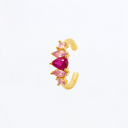 Earcuff Juliette - Plaqué Or 18K et Zirconium - 1 cm